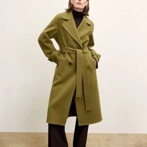 MM LaFleur Pistachio The Viola Coat - Double-Face Wool Size L Brand New